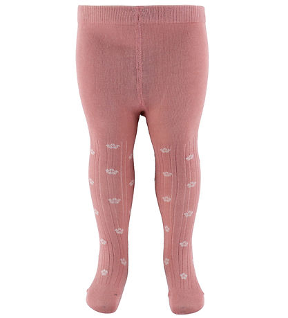 Minymo Strømpebukser - 2-pak - Ash Rose m. Blomster Minymo Strømpebukser - 2-pak - Ash Rose m. Blomster