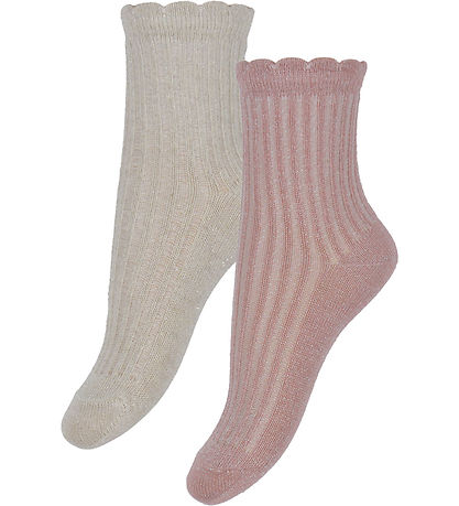 Minymo Strømper - 2-pak - Ash Rose m. Glimmer Minymo Strømper - 2-pak - Ash Rose m. Glimmer