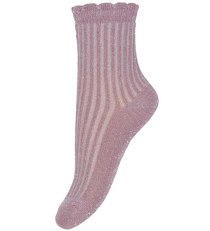 Minymo Strømper - 2-pak - Dusky Orchid m. Glimmer Minymo Strømper - 2-pak - Dusky Orchid m. Glimmer