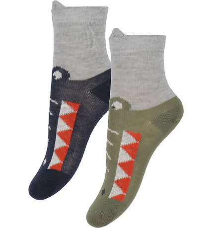 Minymo Strømper - 2-pak - Dark Navy/Armygrøn m. Krokodille Minymo Strømper - 2-pak - Dark Navy/Armygrøn m. Krokodille
