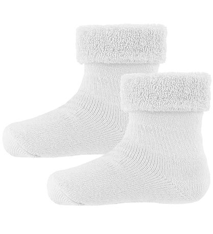 Minymo Strømper - 2-Pak - Terry - White Minymo Strømper - 2-Pak - Terry - White