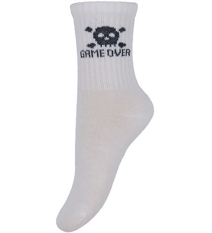 Minymo Strømper - 2-Pak - Dark Navy/Hvid m. Dødningehoved