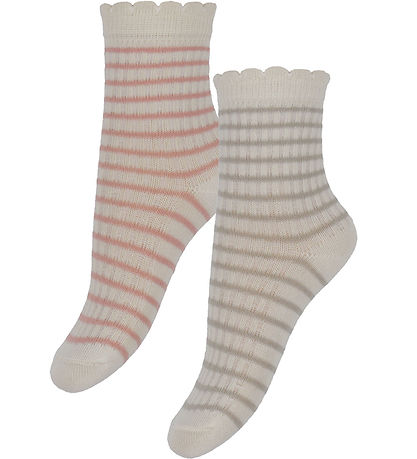 Minymo Strømper - 7-pak - Ash Rose m. Mønster Minymo Strømper - 7-pak - Ash Rose m. Mønster