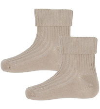Minymo strømper - 2-Pak - Rib - Light Taupe Minymo strømper - 2-Pak - Rib - Light Taupe