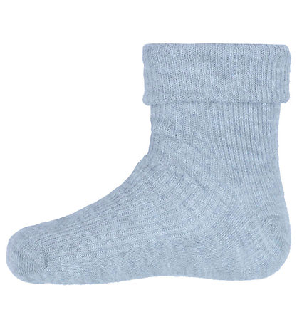 Minymo strømper - 2-Pak - Rib - Winter Sky Minymo strømper - 2-Pak - Rib - Winter Sky