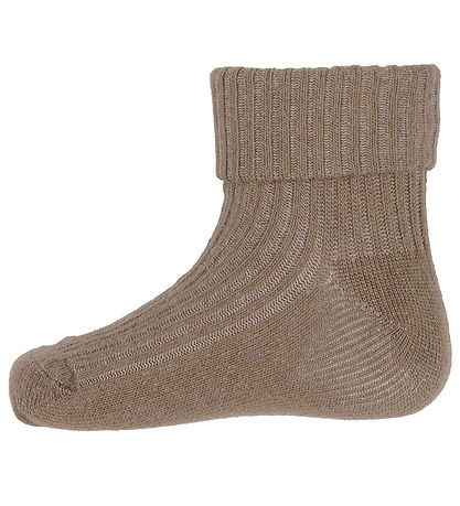 Minymo strømper - 3-Pak - Rib - Light Taupe