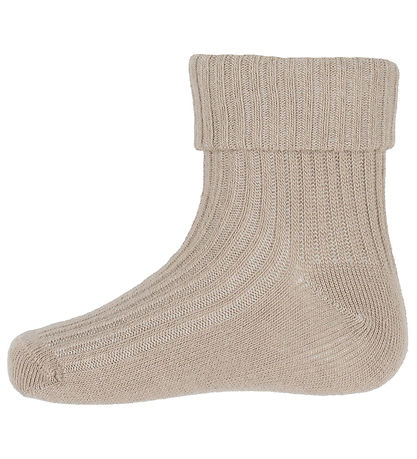 Minymo strømper - 3-Pak - Rib - Light Taupe
