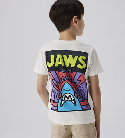 Name It T-shirt - NkmMakai Jaws - Cloud Dancer Name It T-shirt - NkmMakai Jaws - Cloud Dancer