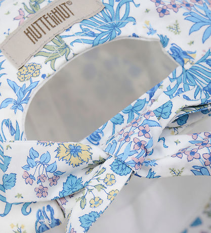 Huttelihut Kasket - Soft Chambray m. Blomster