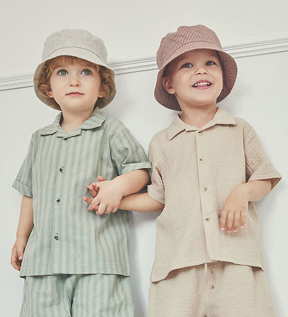 Huttelihut Bøllehat - Irish Cream m. Striber