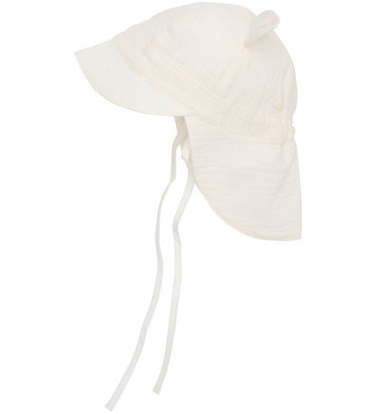 Huttelihut legionærhat - Musselin - Antique White m. Ører Huttelihut legionærhat - Musselin - Antique White m. Ører