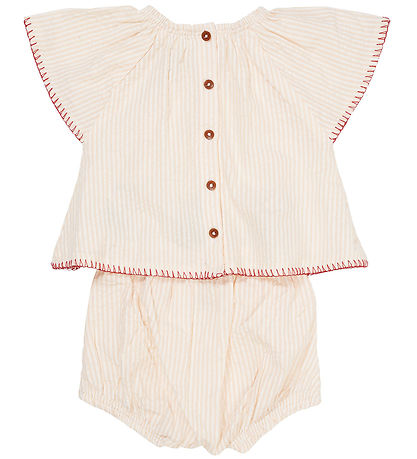 Copenhagen Colors Shortssæt - Dusty Rose W. Cream Stripe W. Berr Copenhagen Colors Shortssæt - Dusty Rose W. Cream Stripe W. Berr