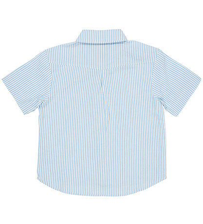 Copenhagen Colors Skjorte - Sky Blue W. Cream Stripe