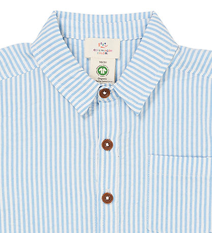 Copenhagen Colors Skjorte - Sky Blue W. Cream Stripe