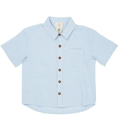 Copenhagen Colors Skjorte - Sky Blue W. Cream Stripe