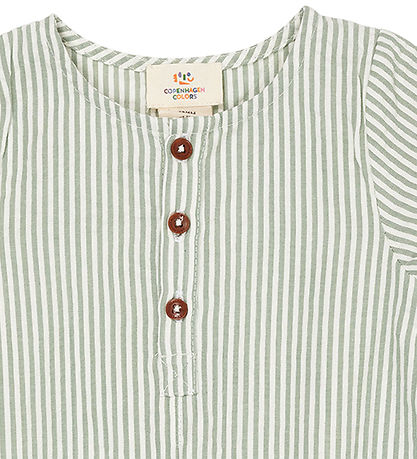 Copenhagen Colors Sommerdragt - Green W. Cream Stripe