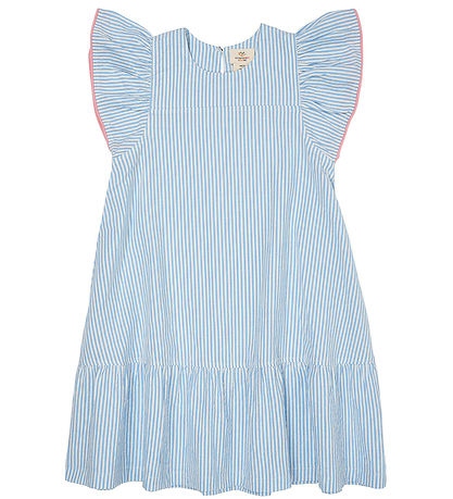 Copenhagen Colors Kjole - Sky Blue W. Cream Stripe W. Pink Copenhagen Colors Kjole - Sky Blue W. Cream Stripe W. Pink