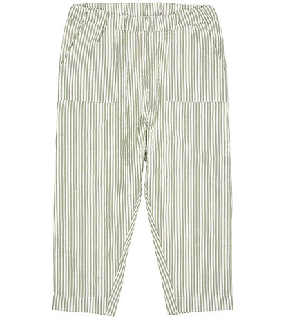 Copenhagen Colors Bukser - Green W. Cream Stripe