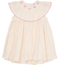 Copenhagen Colors Kjole - Dusty Rose W. Creame Stripe W. Pink Copenhagen Colors Kjole - Dusty Rose W. Creame Stripe W. Pink