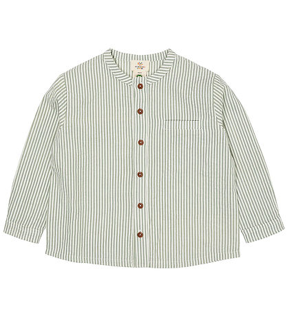Copenhagen Colors Shirt - Green W. Cream Stripe