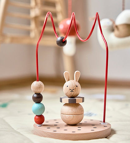 OYOY Kugleramme - Circus Rabbit - Træ - Nature/Cherry Red