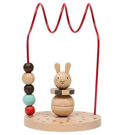 OYOY Kugleramme - Circus Rabbit - Træ - Nature/Cherry Red OYOY Kugleramme - Circus Rabbit - Træ - Nature/Cherry Red
