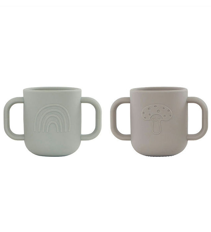 OYOY Kopper - Silikone - 2-pak - Kappu - Clay/Pale Mist