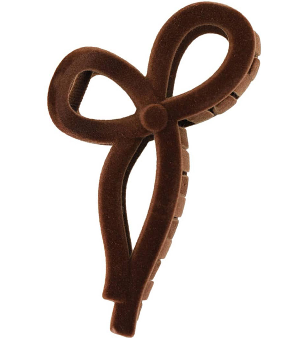 By Stær Haarklammer - Merina Velours - 13 cm - Groß - Braun - By Stær - One Size - Haarschmuck