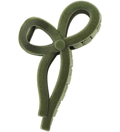 By Stær Hårklemme - Merina Velour - 13 cm - Stor - Støvet Grøn By Stær Hårklemme - Merina Velour - 13 cm - Stor - Støvet Grøn