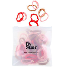 By Stær Elastiset hiuspannat - Mini - 50 kpl. - Punainen/Ruskea/