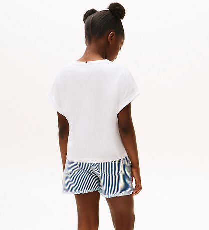 Tommy Hilfiger T-shirt - Sequins Flag - Hvid