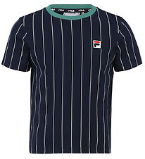 Fila T-shirt - Leba - Black Iris/Bright White Striped Fila T-shirt - Leba - Black Iris/Bright White Striped