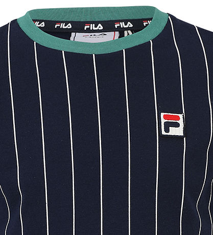 Fila T-shirt - Leba - Black Iris/Bright White Striped