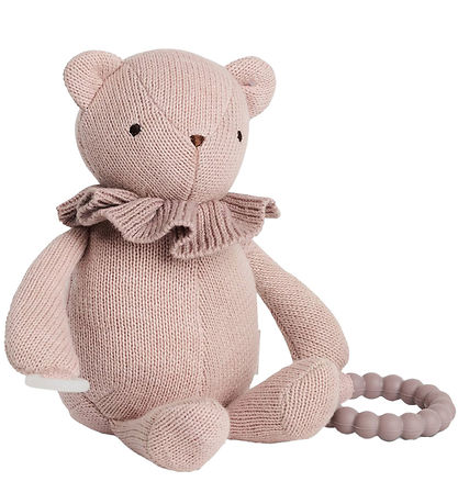 Smallstuff Aktivitets Bamse - Strik - 17 cm - Soft Rose
