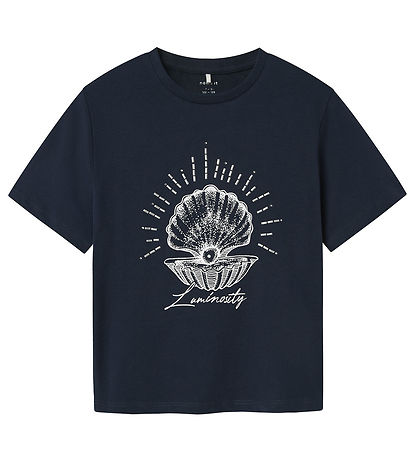 Name It T-shirt - NkfFlimse - Navy Blazer m. Muslingeskal