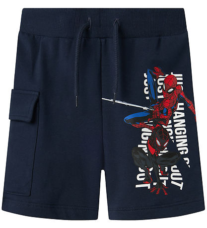 Name It Sweatshorts - NmmMo Spider - Navy Blazer Name It Sweatshorts - NmmMo Spider - Navy Blazer