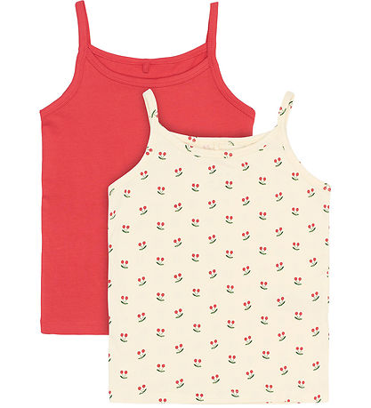 The New Undertrøjer - 2-pak - Chrysanthemum/Hvid m. Kirsebær