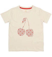 The New T-shirt - TnNolene - White Swan m. Kirsebær