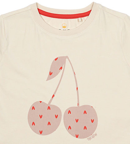 The New T-shirt - TnNolene - White Swan m. Kirsebær