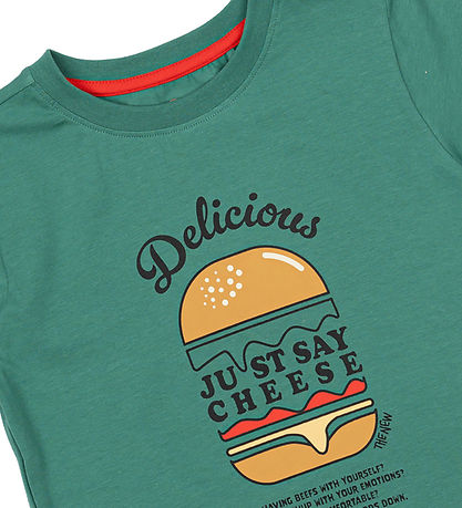 The New T-shirt - TnNoble - Bottle Green m. Print The New T-shirt - TnNoble - Bottle Green m. Print