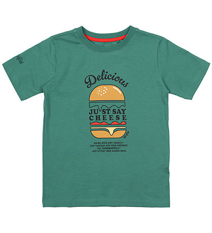 The New T-shirt - TnNoble - Bottle Green m. Print The New T-shirt - TnNoble - Bottle Green m. Print