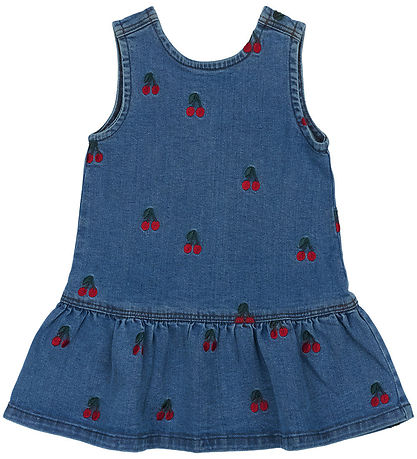 The New Siblings Kjole - TnstNayla - Light Blue Denim m. Kirsebæ