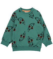 The New Siblings Sweatshirt - TnstNeo - Bottle Green m. Ærter The New Siblings Sweatshirt - TnstNeo - Bottle Green m. Ærter