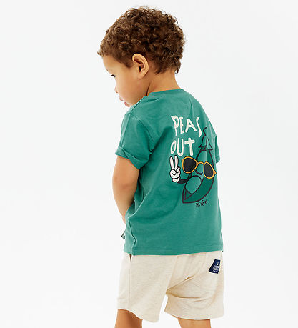 The New Siblings T-shirt - TnstNewel - Bottle Green m. Print The New Siblings T-shirt - TnstNewel - Bottle Green m. Print