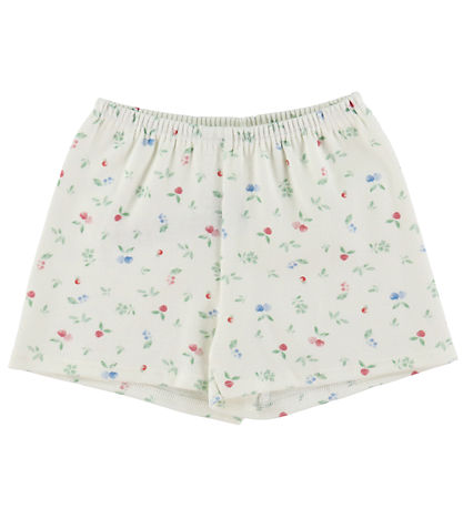 Petit Bateau Nattøj - 2-Delt - Marshmallow/Multicolor