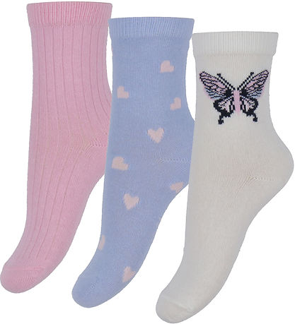 Name It Strømper - 3-pak - NmfDorthea - Pink Forsting/Serenity/C