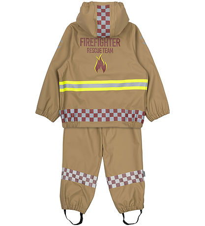 Mikk-Line Regntøj m. Seler - PU - Kelp m. Brandmand Mikk-Line Regntøj m. Seler - PU - Kelp m. Brandmand