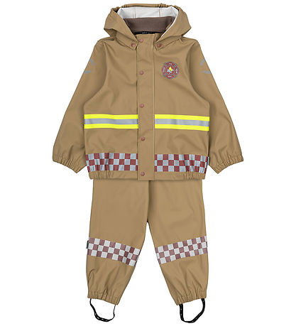 Mikk-Line Regntøj m. Seler - PU - Kelp m. Brandmand Mikk-Line Regntøj m. Seler - PU - Kelp m. Brandmand