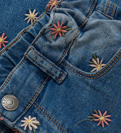 Minymo Jeans M. Embroidery - Blue Fog Minymo Jeans M. Embroidery - Blue Fog
