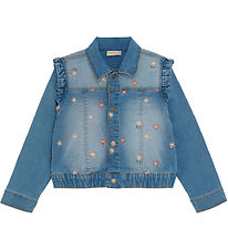 Minymo Denim Jakke M. Embroidery - Blue Fog Minymo Denim Jakke M. Embroidery - Blue Fog